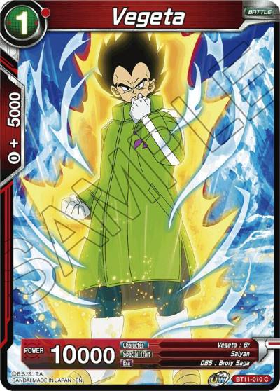 Vegeta BT11-010 Vermilion Bloodline Dragonball Super card