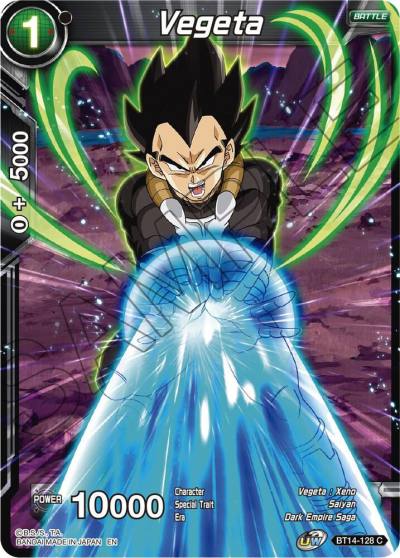 Vegeta BT14-128 Cross Spirits Dragonball Super card