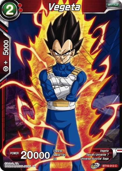 Vegeta BT16-013 Realm of the Gods Dragonball Super card