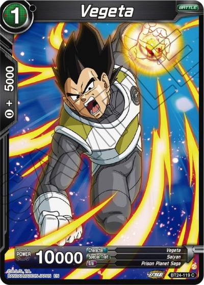 Vegeta BT24-119 Beyond Generations Dragonball Super card