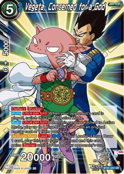 Vegeta Concerned for a God BT31-031 Impact Beyond Dimensions Dragonball Super card