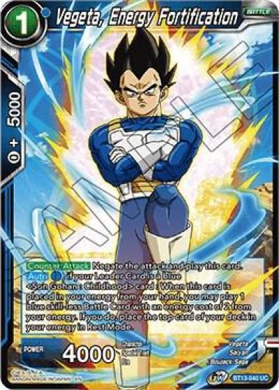 Vegeta Energy Fortification BT13-040 Supreme Rivalry Dragonball Super card