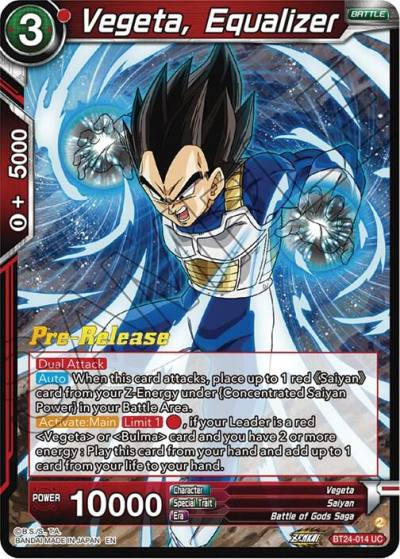 Vegeta Equalizer BT24-014 Beyond Generations Pre-Release Cards Dragonball Super card