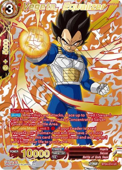 Vegeta Equalizer Collector Booster Gold BT24-014 Beyond Generations Dragonball Super card