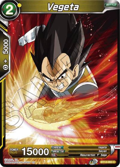 Vegeta Foil BT12-093 Vicious Rejuvenation Dragonball Super card