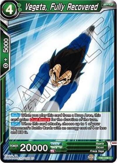 Vegeta Fully Recovered TB3-039 Clash of Fates Dragonball Super card