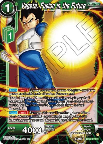 Vegeta Fusion in the Future Foil BT23-073 Perfect Combination Dragonball Super card