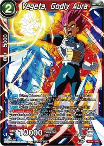 Vegeta Godly Aura P-247 Promotion Cards Dragonball Super card