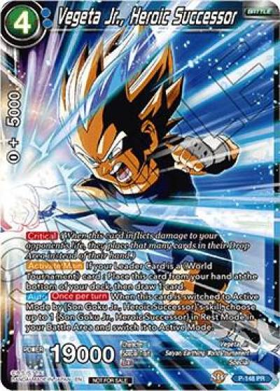 Vegeta Jr Heroic Successor Power Booster P-148 Promotion Cards Dragonball Super card