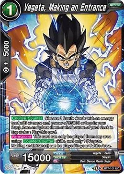 Vegeta Making an Entrance Foil BT7-101 Assault of the Saiyans Dragonball Super card