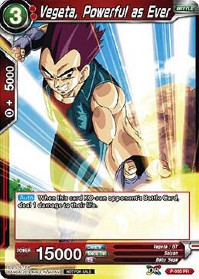 Vegeta Powerful as Ever P-030 Promotion Cards Dragonball Super card