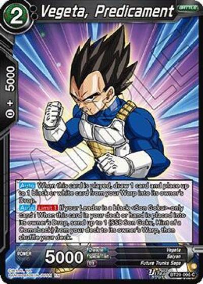 Vegeta Predicament BT29-096 Fearsome Rivals Dragonball Super card