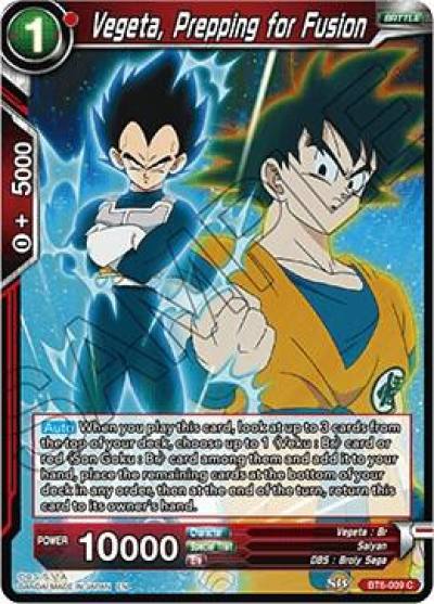 Vegeta Prepping for Fusion BT6-009 Destroyer Kings Dragonball Super card