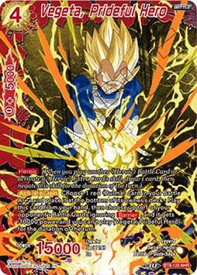Vegeta Prideful Hero BT8-125 Malicious Machinations Dragonball Super card