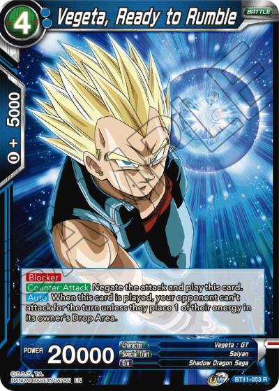 Vegeta Ready to Rumble BT11-053 Vermilion Bloodline Dragonball Super card