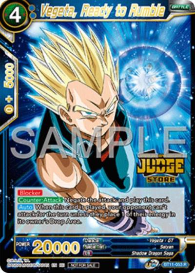 Vegeta Ready to Rumble Judge Pack Vol17 Store BT11-053 Judge Promotion Cards Dragonball Super card