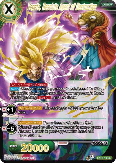 Vegeta Resolute Agent of Destruction Foil EX13-13 Special Anniversary Set 2020 Dragonball Super card