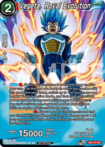Vegeta Royal Evolution Deluxe Pack 2025 Vol2 EB1-07 Promotion Cards Dragonball Super card
