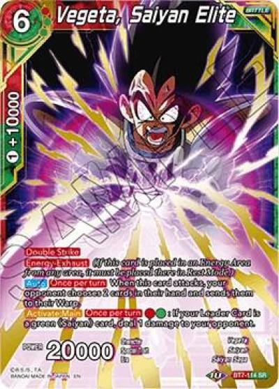 Vegeta Saiyan Elite BT7-114 Assault of the Saiyans Dragonball Super card