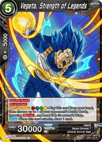 Vegeta Strength of Legends DB2-133 Draft Box 05 - Divine Multiverse Dragonball Super card