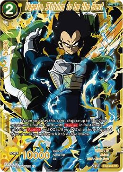 Vegeta Striving to be the Best TB3-051 Clash of Fates Dragonball Super card