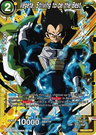 Vegeta Striving to be the Best TB3-051 Mythic Booster Dragonball Super card