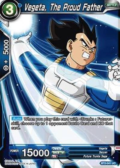 Vegeta The Proud Father BT2-041 Union Force Dragonball Super card