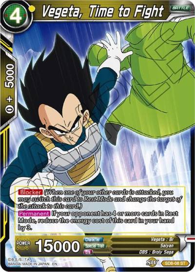 Vegeta Time to Fight SD8-08 Destroyer Kings Dragonball Super card