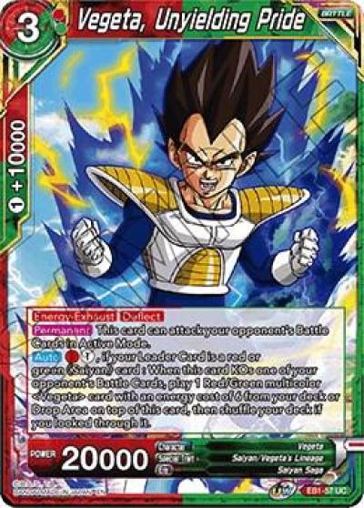 Vegeta Unyielding Pride EB1-57 Battle Evolution Booster Dragonball Super card