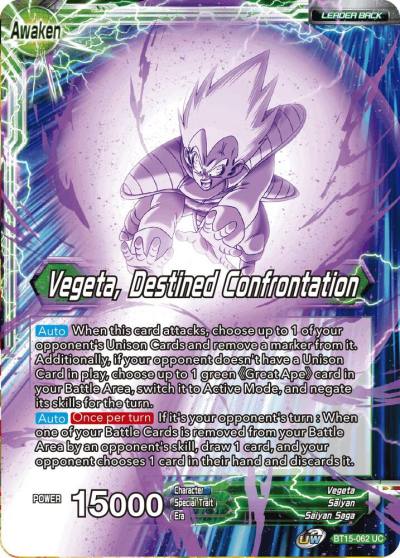 Vegeta Vegeta Destined Confrontation BT15-062 Saiyan Showdown Dragonball Super card