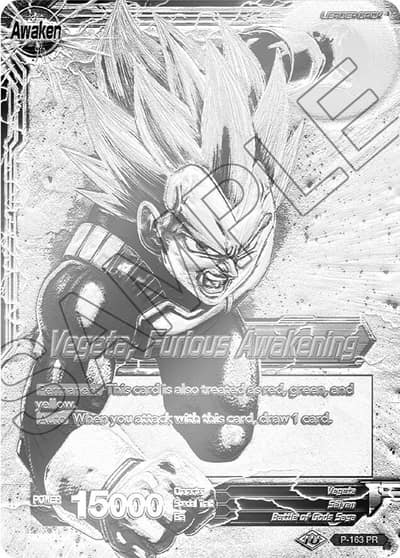 Vegeta Vegeta Furious Awakening Championship Final 2019 SIlver Metal Foil P-163 Tournament Promotion Cards Dragonball Super card