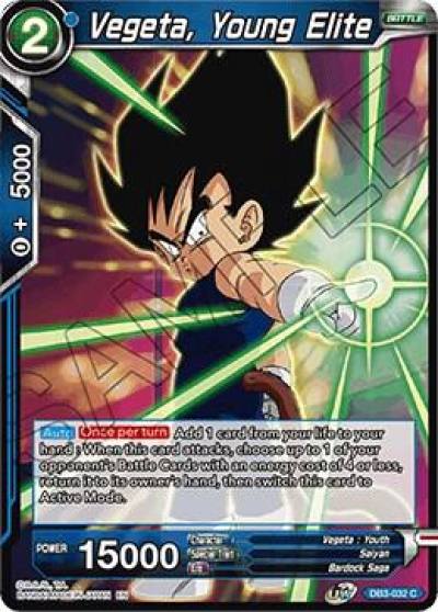 Vegeta Young Elite DB3-032 Draft Box 06 - Giant Force Dragonball Super card