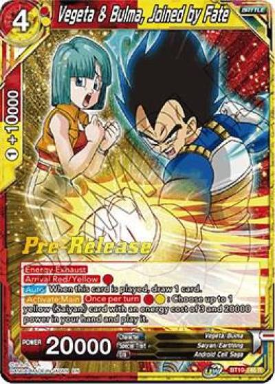 Vegeta and Bulma Joined by Fate BT10-146 Rise of the Unison Warrior Pre-Release Cards Dragonball Super card