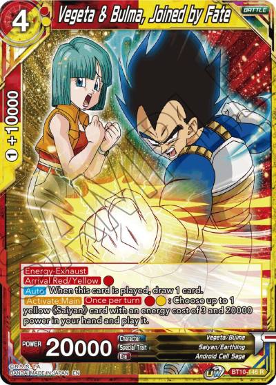 Vegeta and Bulma Joined by Fate Foil BT10-146 Rise of the Unison Warrior Dragonball Super card