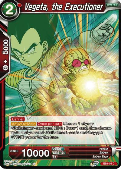 Vegeta the Executioner Foil EB1-04 Battle Evolution Booster Dragonball Super card