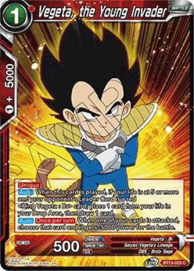 Vegeta the Young Invader BT13-023 Supreme Rivalry Dragonball Super card