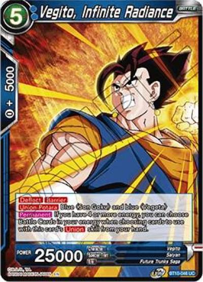Vegito Infinite Radiance BT10-046 Rise of the Unison Warrior Dragonball Super card