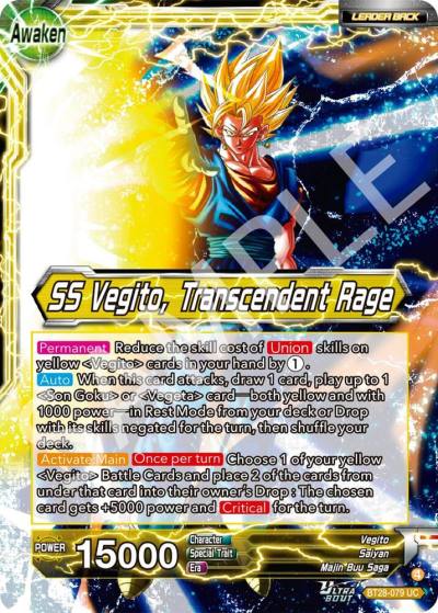 Vegito SS Vegito Transcendent Rage Foil BT28-079 Prismatic Clash Dragonball Super card