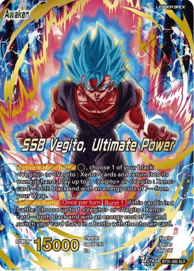 Vegito SSB Vegito Ultimate Power SLR BT31-085 Impact Beyond Dimensions Dragonball Super card