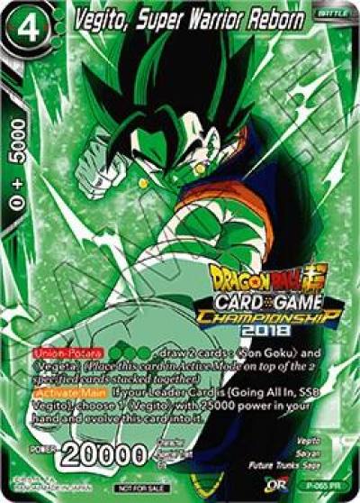 Vegito Super Warrior Reborn P-065 Tournament Promotion Cards Dragonball Super card