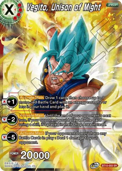 Vegito Unison of Might BT10-003 Rise of the Unison Warrior Dragonball Super card