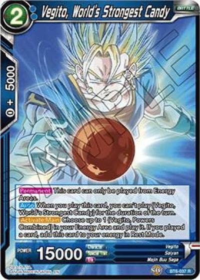 Vegito Worlds Strongest Candy BT6-037 Destroyer Kings Dragonball Super card