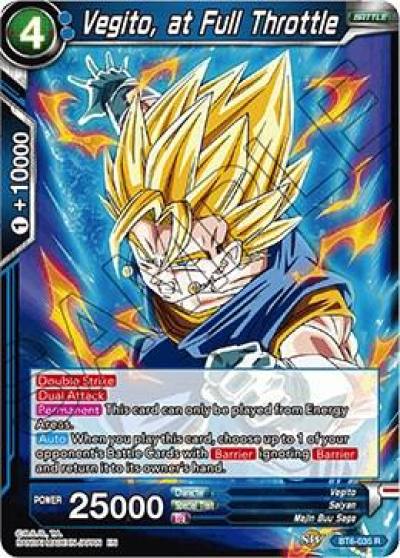 Vegito at Full Throttle BT6-035 Destroyer Kings Dragonball Super card