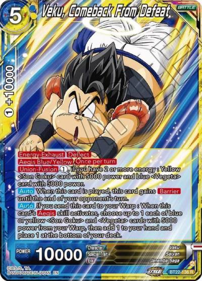 Veku Comeback From Defeat BT22-136 Critical Blow Dragonball Super card