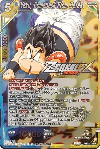 Veku Comeback From Defeat Event Pack 13 BT22-136 Tournament Promotion Cards Dragonball Super card