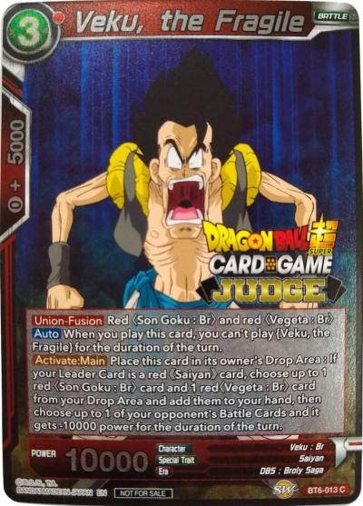 Veku the Fragile BT6-013 Judge Promotion Cards Dragonball Super card