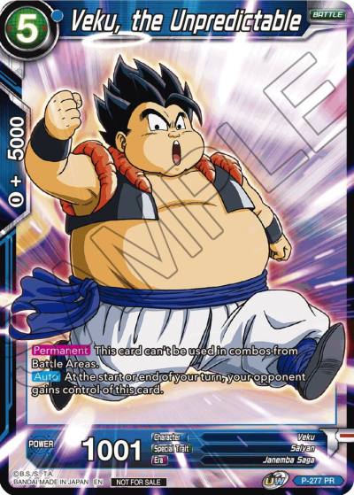 Veku the Unpredictable Unison Warrior Series Tournament Pack Vol3 P-277 Tournament Promotion Cards Dragonball Super card