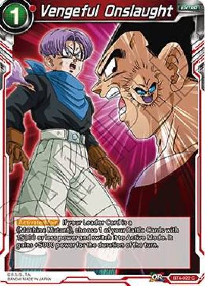 Vengeful Onslaught BT4-022 Colossal Warfare Dragonball Super card