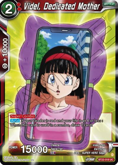 Videl Dedicated Mother BT22-018 Critical Blow Dragonball Super card