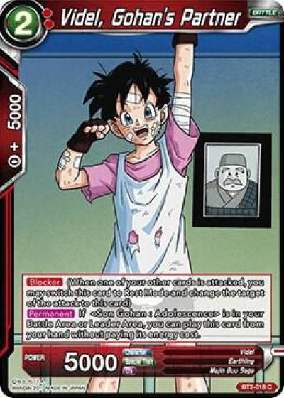 Videl Gohans Partner BT2-018 Union Force Dragonball Super card